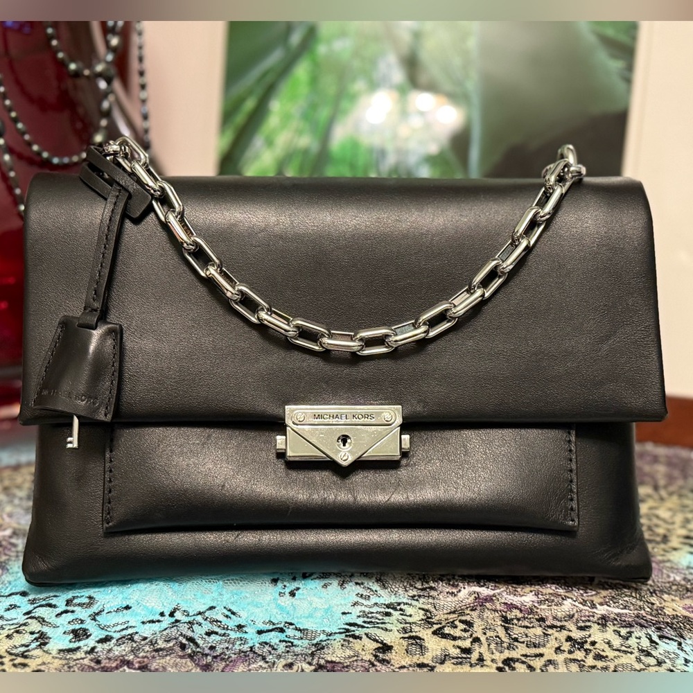 Michael Kors Black Leather Shoulder Bag